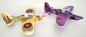 6 x Hand Thrown Mini Small Foam Plane Air Force Military Party Favour Loot Gift - Picture 1 of 13