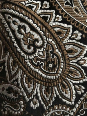 GEOFFREY BEENE  NWT Black Brown White Paisley Silk Tie  58¾" X 3½" Foto 1 de 4