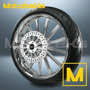 21" 21x2.15 RUEDA MAGNÉTICA TRECE CROMO PARA HARLEY SOFTAIL DELANTERA - Imagen 1 de 5