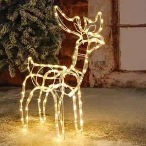 LED Rentier Lichtschlauch 62 cm mit Timer (76494 Weihnachtsdeko Außenbeleuchtung - Bild 1 von 1