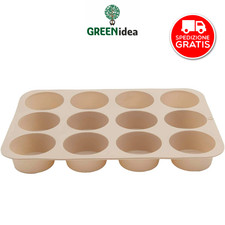 12 Stampo per muffin in silicone forma cupcake dolci antiaderente flessibile