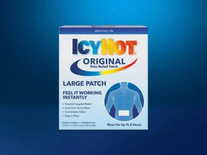 Icy Hot Original Pain Relief Patch Menthol 5% Back & Large Areas 5 Count - Picture 1 of 3