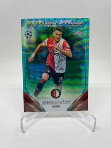 2023-24 Topps Chrome UEFA Santiago Gimenez Future Stars Aqua Wave Refractor /199 - Picture 1 of 2