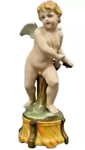1890s Ginori Capodimonte Porcelain Cupid Figurine Italy Titled "Armed Love" - Picture 1 of 5
