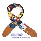 Japanese Guitar Strap for Acoustic Electric Guitars Parts Genuine Leather Decor