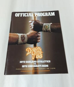 RARE 1988 '88 DREAM GAME 1972 OAKLAND ATHLETICS CINCINNATI REDS OFFICIAL PROGRAM - Picture 1 of 4