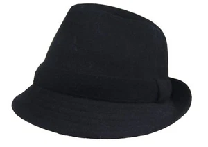 Dobbs Black Rocklin Fedora Size Medium 7 1/8 DCRCLN-TD14 - Picture 1 of 5