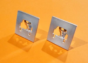 Bijou étain argenté Biche de Bere boucles d'oreilles voiture earrings 48 / 97 - Picture 1 of 5