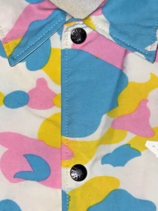 *A Bathing Ape Bape white cotton candy Multicamo Coaches Jacket - Picture 1 of 5