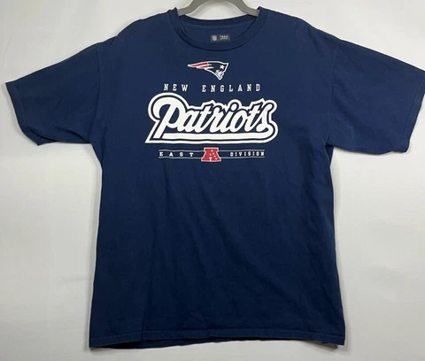 New England Large Patriots Navy blue short sleeve Tshirt Cover