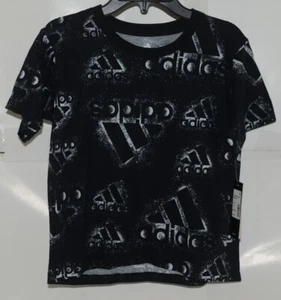 Camiseta Adidas AA4928 Mediana 10/12 Cruzada Negra Blanca Mangas Cortas - Imagen 1 de 6