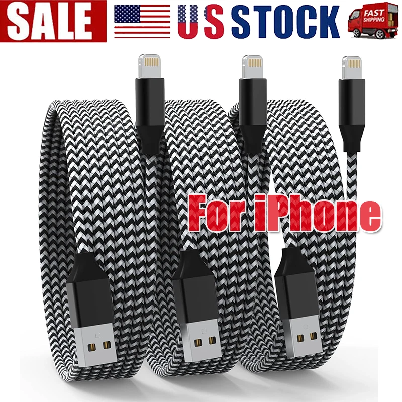Fast Charger Cable Heavy Duty For iPhone 13 12 11 X XR 8 Charging Cord wholesale - Image 1 of 4