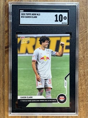 2020 Topps Now MLS #34 Caden Clark SGC 10 GEM PR/2185 USMNT - Image 1 of 2