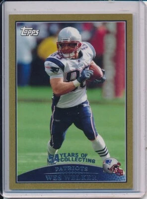 Wes Welker 2009 Topps Gold Parallel 0165/2009 - Image 1 of 2