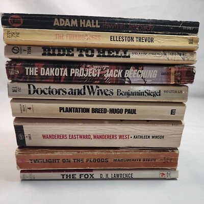 Paperback Lot of 9 1960s Fiction DH Lawrence Steen Paul Winsor Beeching Vintage  Foto 1 de 4
