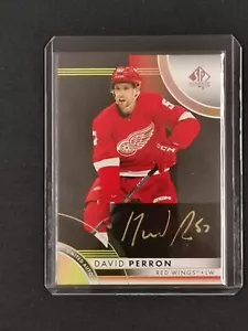 2023-24 SP AUTHENTIC DAVID PERRON 77 MYSTERY BLACK LIMITED AUTO - Picture 1 of 2