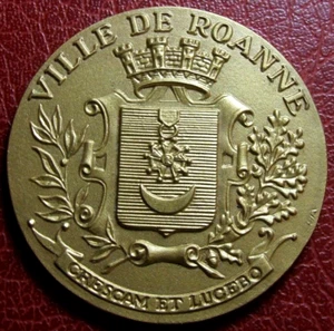 Ville De Roanne Exposition Nationale Cartophile 1995 médaille par FTA - Foto 1 di 3