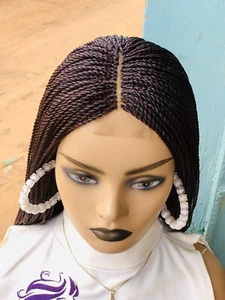 AFRICAN BRAIDED MICRO TWIST WIG ON LACE CLOSURE 28” - Picture 1 of 9