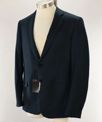 ARMANI EXCHANGE Men Dark Blue SLIM Fit Textured Wool Stretch Suit Jacket 38R NWT - Image 1 of 3