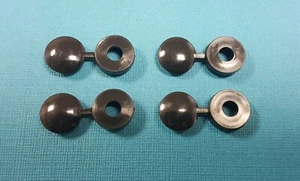 Black Nylon M5 Plastic Screw Covers 10 Pack, Hinged Caps - Picture 1 of 1