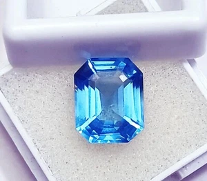 Natürlicher London Blautopas 8+ kt zertifizierter loser Edelstein H580 - Bild 1 von 10