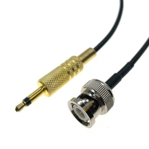 RG174 Cable BNC Male Plug to 3.5mm 1/8" Mono male TS RF Jumper pigtail Connector - Picture 1 of 7