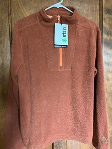 Nuevo con etiquetas Suéter Pullover Stio Rawlins de Vellón de Oveja 1/4 Cremallera Naranja Para Mujer’s XL - Imagen 1 de 10