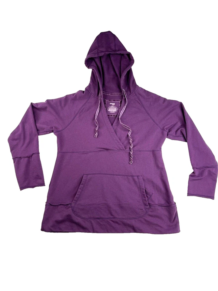 DANSKIN NOW Hoodie Large (12-14) Women Activewear Casual Pocket Soft Purple - Image 1 of 4