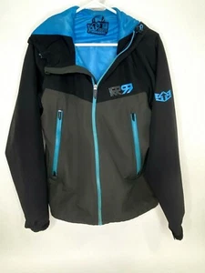Royal Racing Mens BLK Gray Hooded Vented Zip Up Jacket SZ Med - Bild 1 von 11