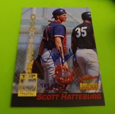 1994 Signature Rookies Scott Hatteberg ROOKIE AUTOGRAPH (934/8650) RED SOX RC