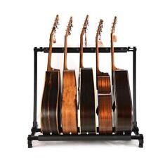 New Adjustable Width 5 Triple Folding Multiple Guitar Holder Rack Stand