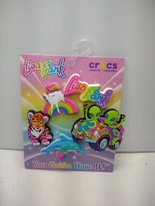 NUEVO CON ETIQUETAS Lisa Frank Crocs JIBBITZ Dijes para Zapatos Paquete de 5 AGOTADOS EN TODAS PARTES - Imagen 1 de 3
