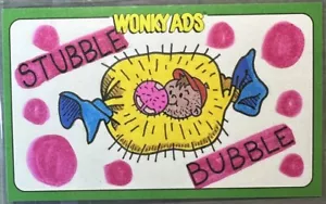 2022 Wacky Packages Wonky Ads 2 Sketch Card Stubble Bubble Artist Gpk Nik - Picture 1 of 2