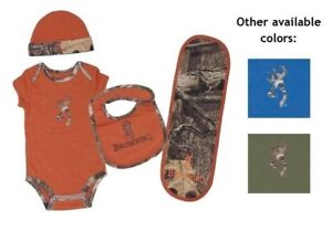Ensemble camouflage bébé bruning combinaison bavoir tissu orange bleu 3 6 9 12 mois