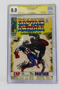 Marvel 1968 Tales of Suspense #98 Signed by Stan Lee CGC 8.0 Black Panther - Picture 1 of 8