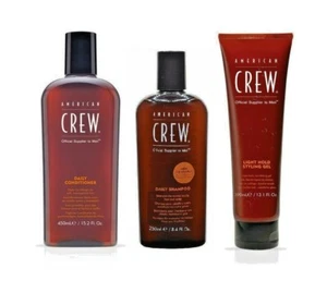 American Crew Daily Shampoo 8.4Oz Conditioner 15.2Oz and Light Hold Gel 13.1Oz - Picture 1 of 1