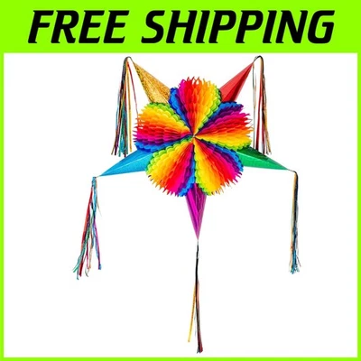 Authentic Fiesta Pinata Festive Rainbow Party Decor 32 Inch - Image 1 of 4