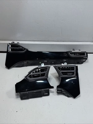 2012-2021 TESLA MODEL S FRONT DASHBOARD AC VENT TRIM PIANO BLACK SET OEM - Image 1 of 4