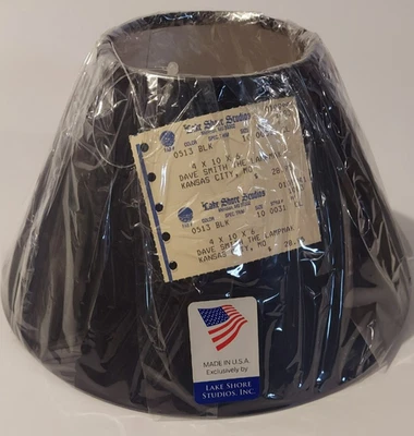4" X 10" X 6" New Lake Shore Black w/White interior Lamp Shade - Image 1 of 4