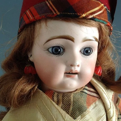 Muñeca Francesa Antigua ~ Pintel y Godchaux ~ Disfraz Original 18" ~ Ojos Azules Abultados Foto 1 de 4