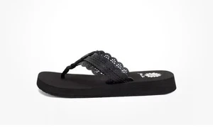 Sandalias chanclas para mujer Yellow Box Fascell negras talla 6 nuevas en caja - Imagen 1 de 9