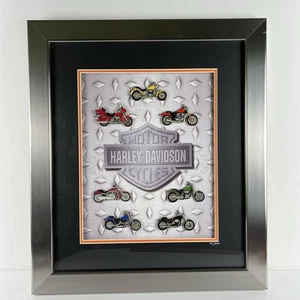 Harley Davidson Motorcycle Pin Set Framed 44 /1000 Limited Edition - Picture 1 of 14