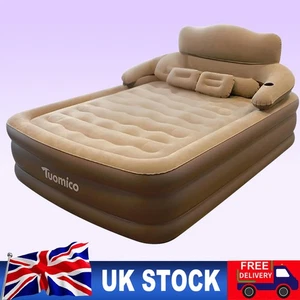 Air Mattress Sofa Bed King Size Living Room Portable Inflatable Couch Outdoor - Picture 1 of 9