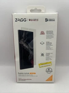 Samsung Galaxy S22 ULTRA ZAGG Invisible Shield Fusion CURVE  W/D30 NEW In BOX - Picture 1 of 2
