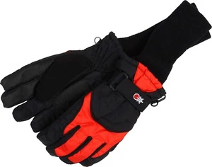 Tundra Boots Kids 168194 Snowstoppers Winter Gloves Black/Red Size X-Large - Picture 1 of 3