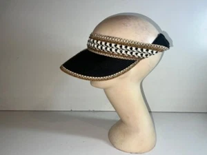 Girls Kids Black Mix Wide Brim Visor Cap Hat Adjustble Summer Sun Hat OLS-HT001 - Picture 1 of 5