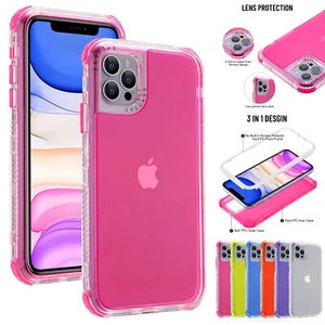 Hybrid Shockproof Defender Case Cover For iPhone 15 14 Pro Max 13 12 11 X XR 87+ - Picture 1 of 19