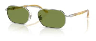 Gafas de sol unisex Persol 0PO1020S 518/4E plateadas-miele/verdes claro forma ovalada Foto 1 de 4