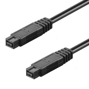 9-pin - 9-pin FireWire Kabel 1,8m IEEE 1394b Stecker 800 Mbps ca 2m - Bild 1 von 1