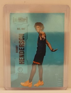 2022 Skybox Metal Universe Champions AQUA FOIL #047 SCOOT HENDERSON RC Rookie
